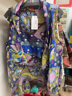 ANU blue purple multi vest