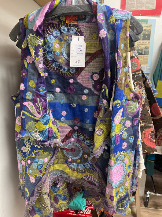 ANU blue purple multi vest