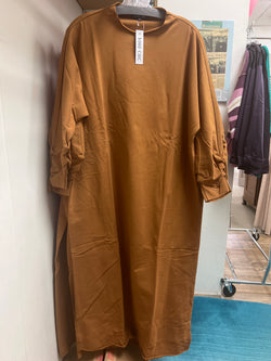 Boho chic cognac maxi dress