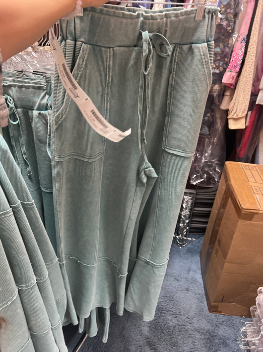 Easel faded teal pants