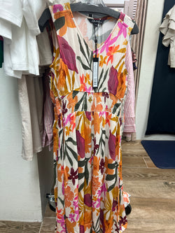 Charlie B bouquet sleeveless v neck dress