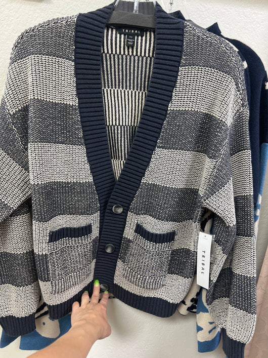 Tribal sapphire stripe cardigan