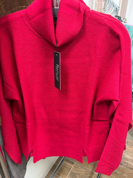Renuar Lipstick Red Sweater