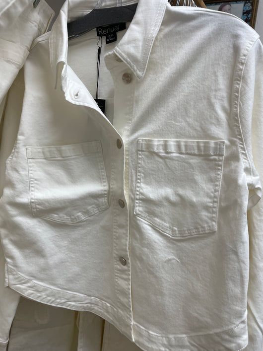 Renuar crème luxe denim jacket