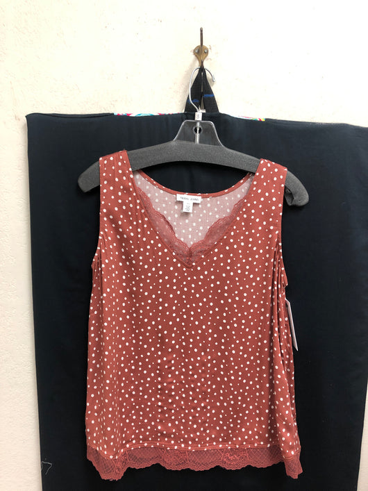 Tribal cami with lace auburn fots