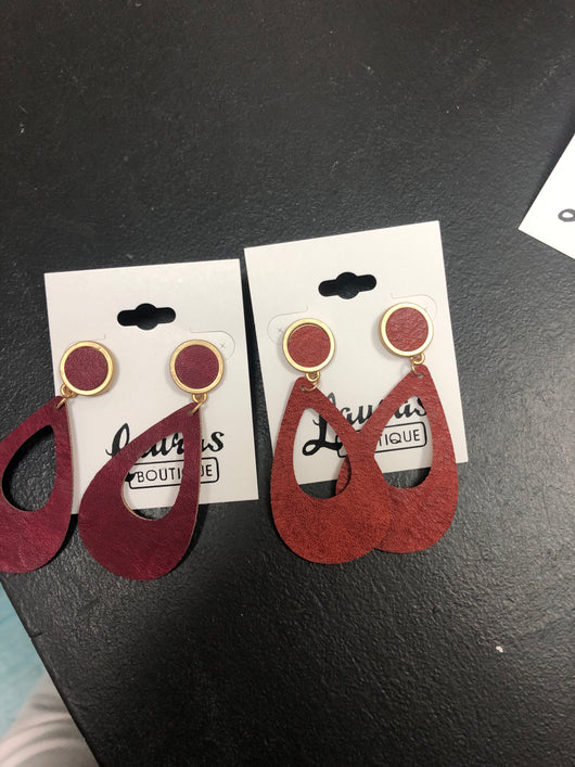Leather earrings