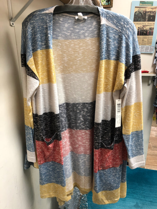Tribal long cardigan stripe