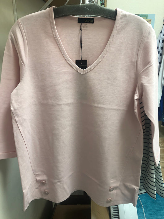 Renuar petal pink top buttons