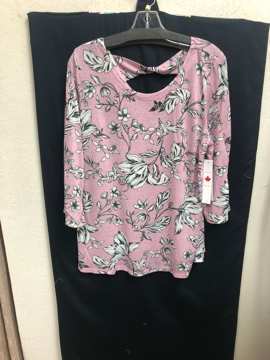 Tribal lilac floral bell sleeve