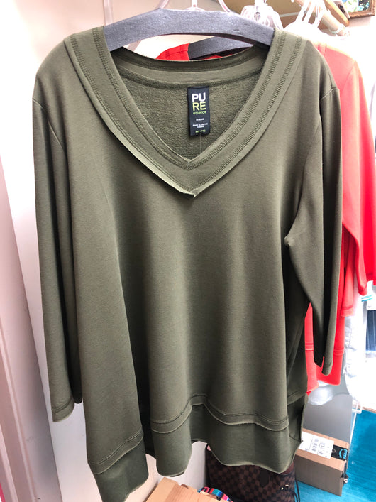 Pure Leaf vneck tunic