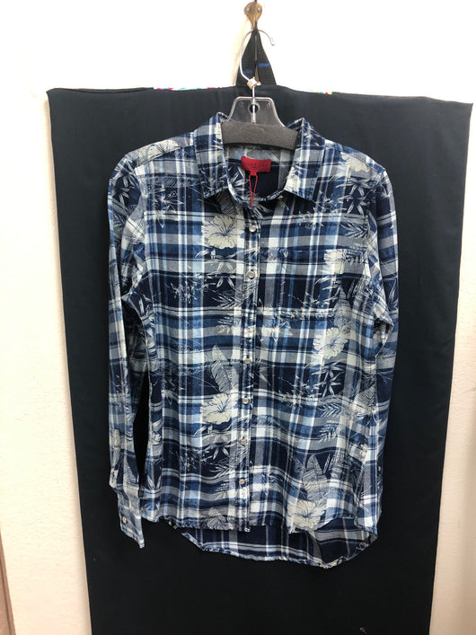 Lior blue plaid long sleeve