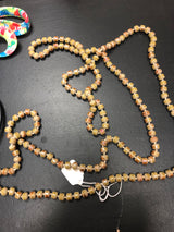 Green/brown strand necklace
