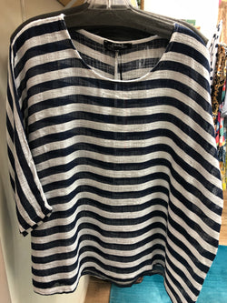 CharlieB navy stripe dolman tunic