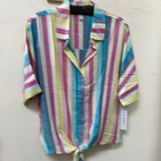 Tribal rosepink stripe tie top