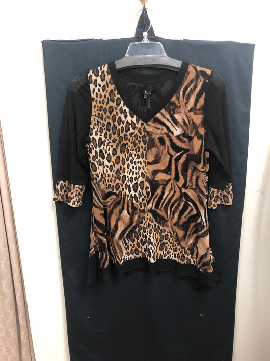 Lior brown black animal tunic