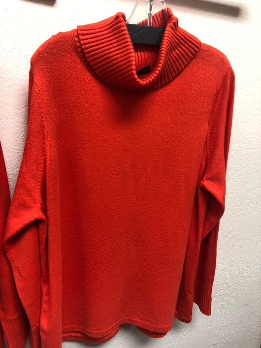 Renuar sunset orange turtleneck sweater