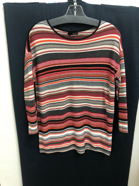 Renuar orange brown stripe