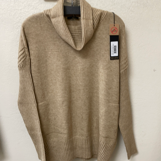 Renuar heather caramel cowl neck