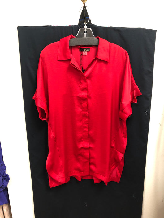 Renuar airflow red top s/s button up