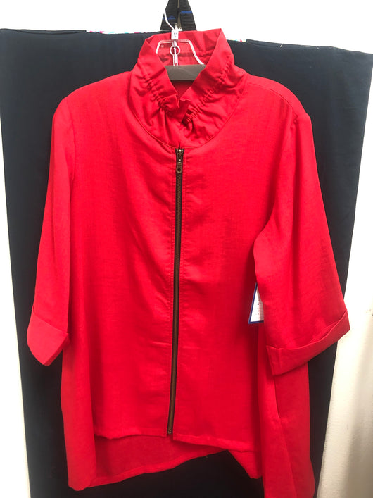 Fridaze lipstick jacket/tunic zip front