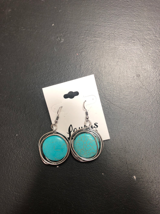 Turquoise silver earrings