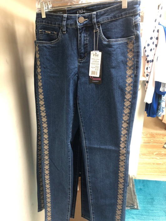 Fdj Olivia slim embroidered down leg